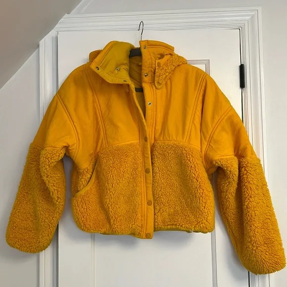 NWOT FP Movement Adventure Awaits Fleece Sherpa Jacket in Orangeade - XS - Picture 1 of 6